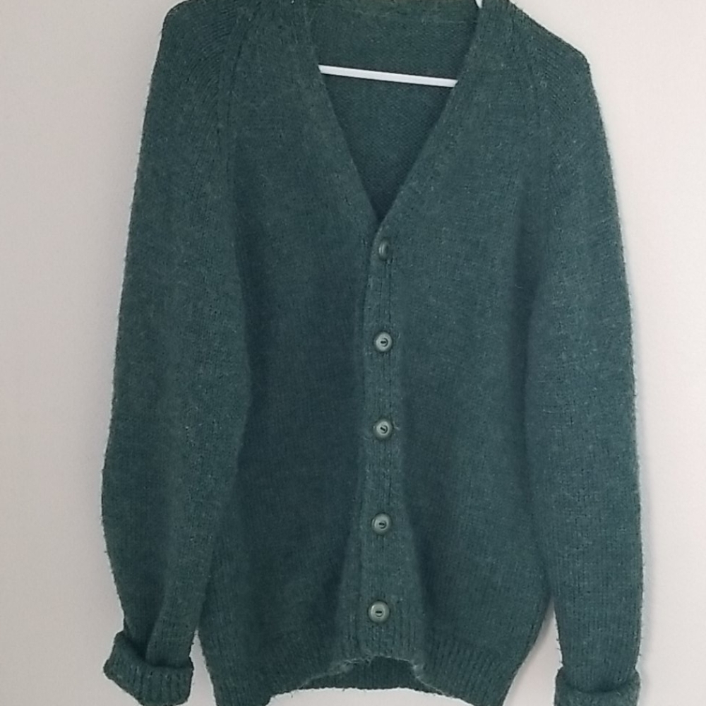 Vintage Handmade Green Cardigan